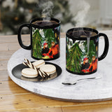 Snow Love - Black Coffee Mug, 11oz