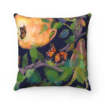 Midnight Butterflies - Spun Polyester Square Pillow