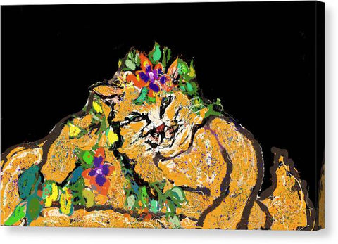 Flower Cat - Canvas Print