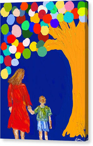 Mom and Son - Canvas Print