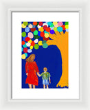 Mom and Son - Framed Print