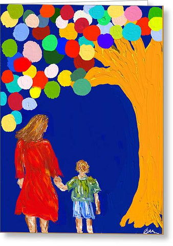 Mom and Son - Greeting Card