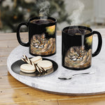 Sun Cat - Black Coffee Mug, 11oz