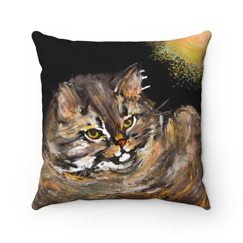 Sun Cat - Spun Polyester Square Pillow