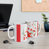 Rose Catcher - White and Red Ceramic Mug 11oz