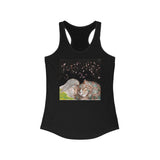 Cat and Man - Women's Racerback Tank