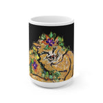 Flower Cat - Ceramic Mug 15oz