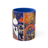 Paris Café - Blue Color 11oz Accent Mug