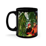 Snow Love - Black Coffee Mug, 11oz