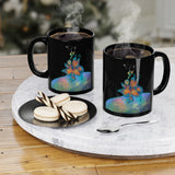 Space Butterfly - Black Coffee Mug, 11oz