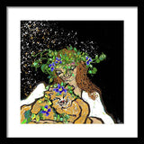 Cat and Woman - Framed Print