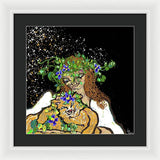 Cat and Woman - Framed Print