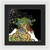 Cat and Woman - Framed Print