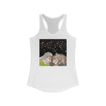 Cat and Man - Women's Racerback Tank