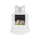 Cat and Man - Women's Racerback Tank