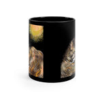 Sun Cat - Black Coffee Mug, 11oz