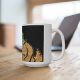 Flower Cat - Ceramic Mug 15oz