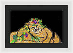 Mr. Flower Cat - Framed Print