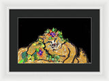 Mr. Flower Cat - Framed Print