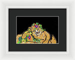 Mr. Flower Cat - Framed Print