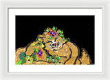 Mr. Flower Cat - Framed Print