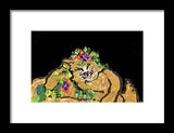 Mr. Flower Cat - Framed Print