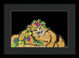 Mr. Flower Cat - Framed Print