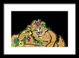 Mr. Flower Cat - Framed Print