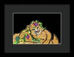 Mr. Flower Cat - Framed Print