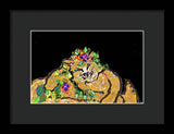 Mr. Flower Cat - Framed Print