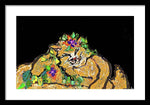 Mr. Flower Cat - Framed Print