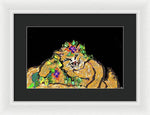 Mr. Flower Cat - Framed Print