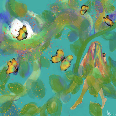 Yellow Butterflies - Art Print