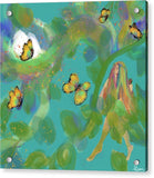 Yellow Butterflies - Acrylic Print