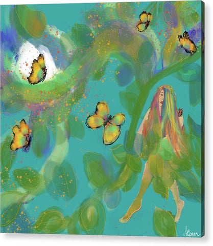 Yellow Butterflies - Acrylic Print